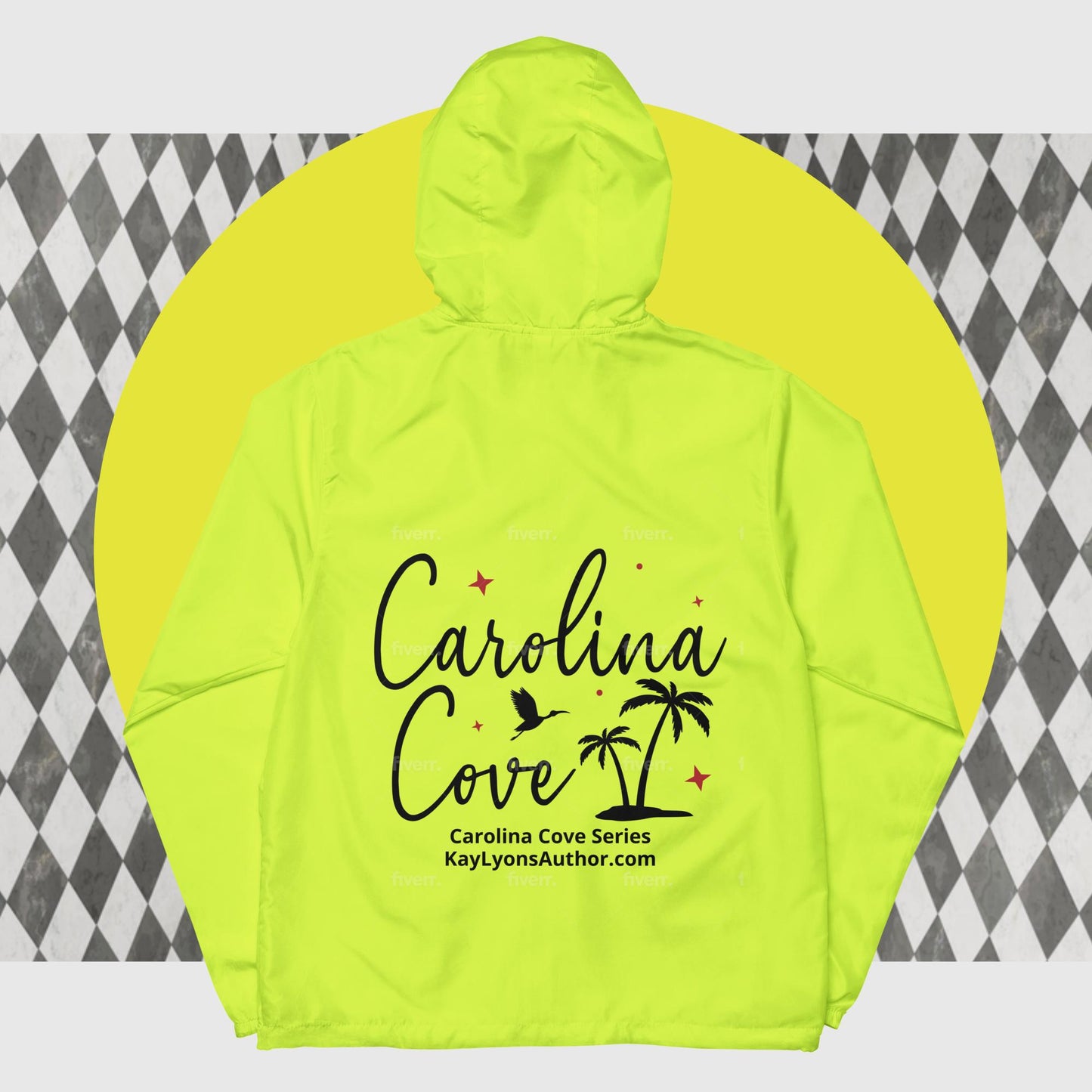 Unisex lightweight zip up windbreaker FEATURING CAROLINA COVE FROM THE CAROLINA COVE/MAKE ME A MATCH/SEASIDE SISTERS/BLACKWELL BROTHERS SERIES!