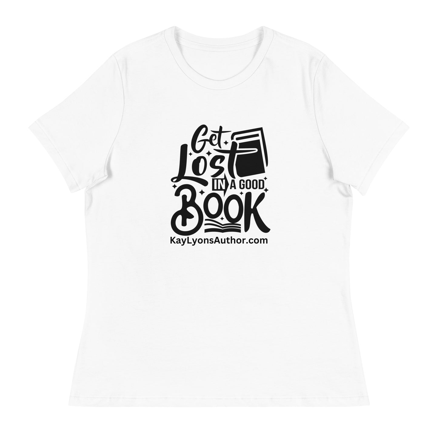 Women's Relaxed T-Shirt-GET LOST IN A GOOD BOOK