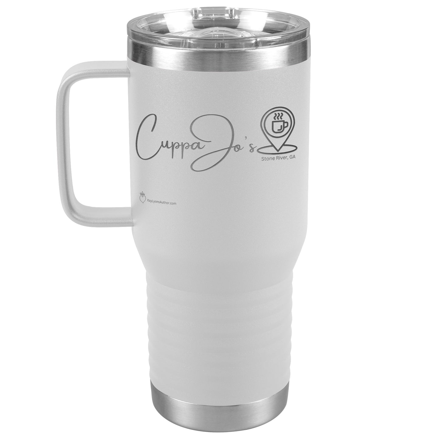 Cuppa Jo's Tumbler as featured in the Stone River Series